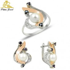 Altın +Gümüş Zirkon Taşlı Set